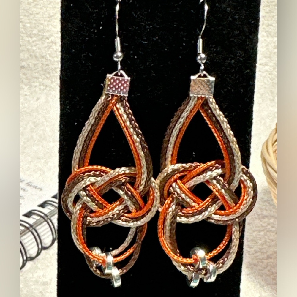 HandMade Earrings Fall Vibes with silver bead accents NEW